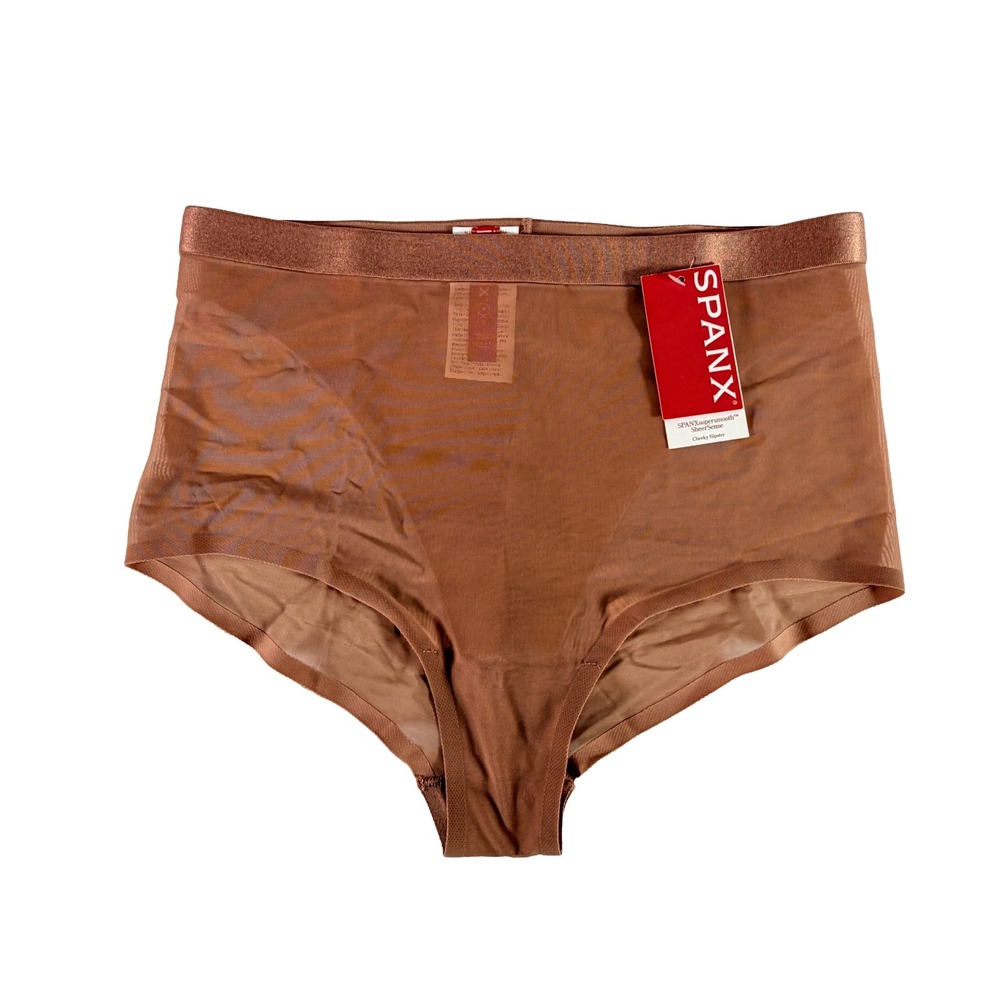 SPANX Supersmooth SheerSense Cheeky Hipster Panty Womens Large 10577R Brown NWT